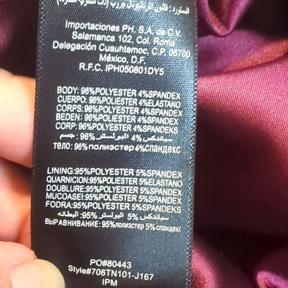 Bebe Dress Purple Strapless Size S - Picture 6 of 6